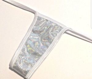 2 Pair Metallic Irridescent Exotic Dancer Thongs